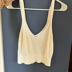 White knit tank top